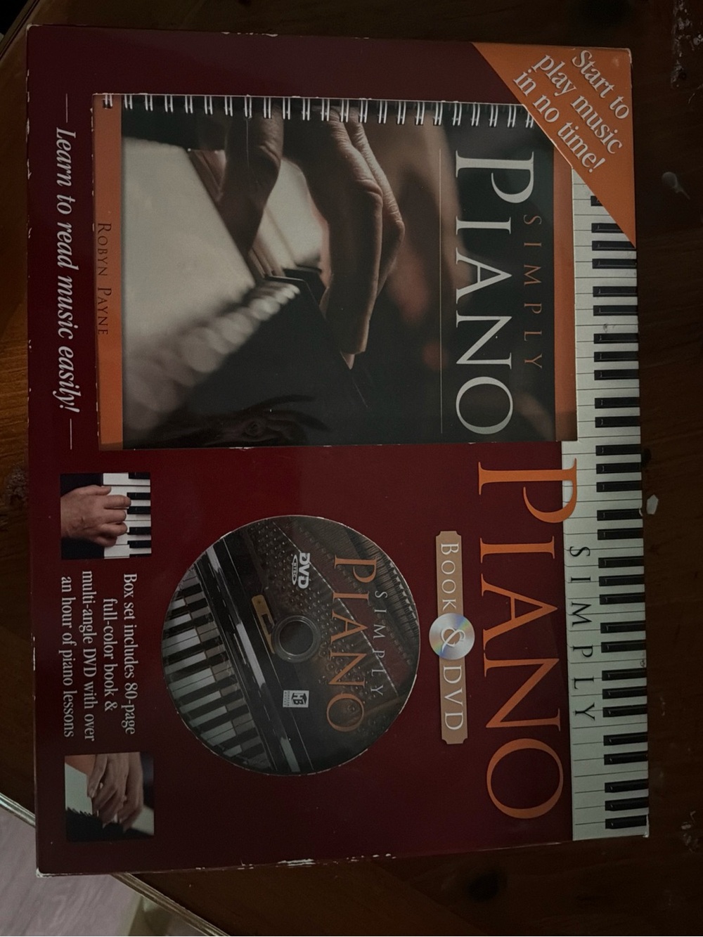 Piano Book & DVD - Burgundy